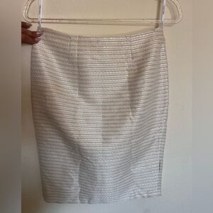 Calvin Klein Shimmering Cream Pencil Skirt